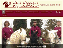 Tablet Screenshot of clubhippique.com